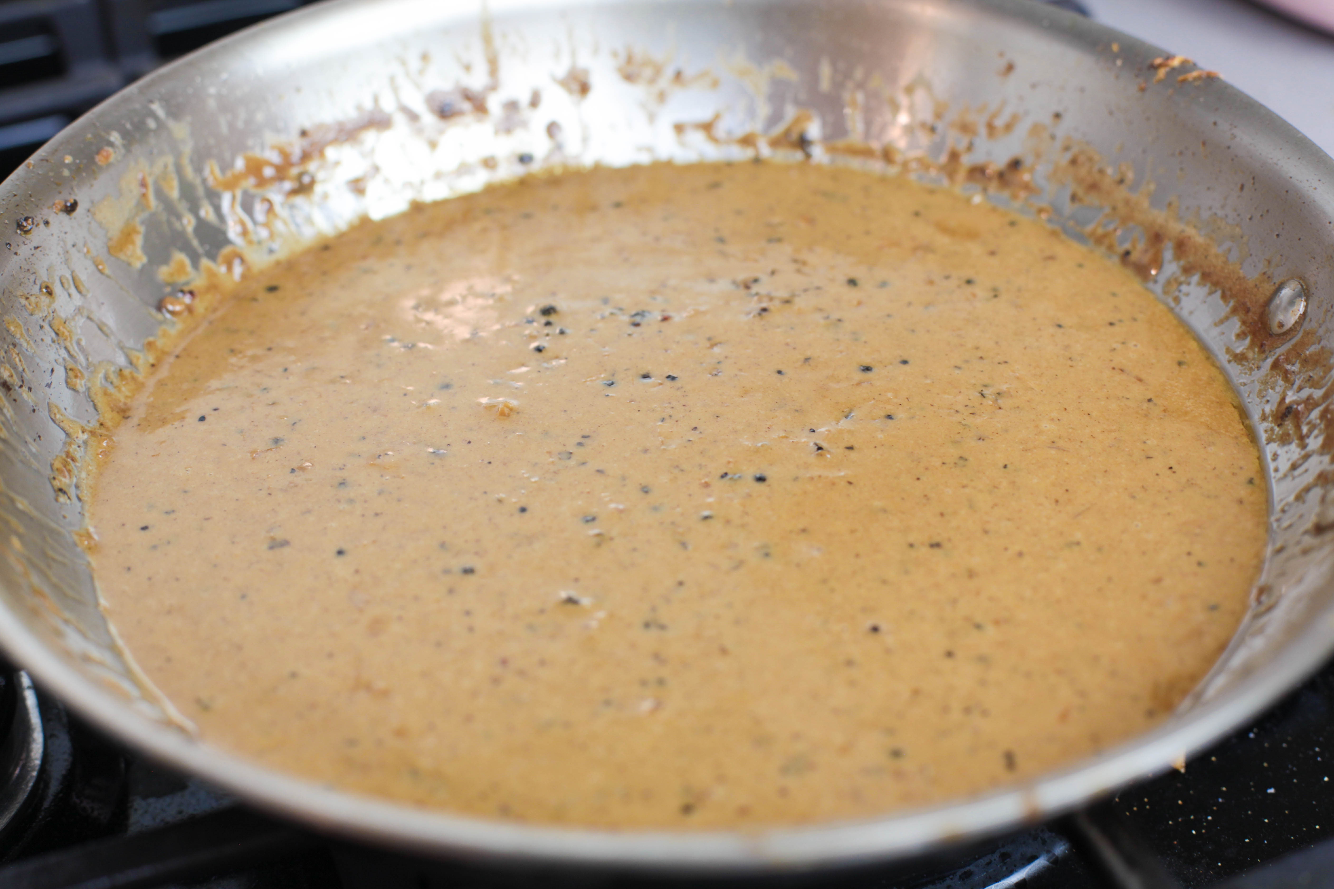 finished peppercorn sauce